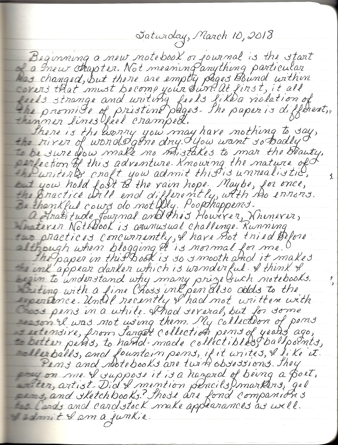 2018.03.10 However, Whenever, Whatever Journal Page 1